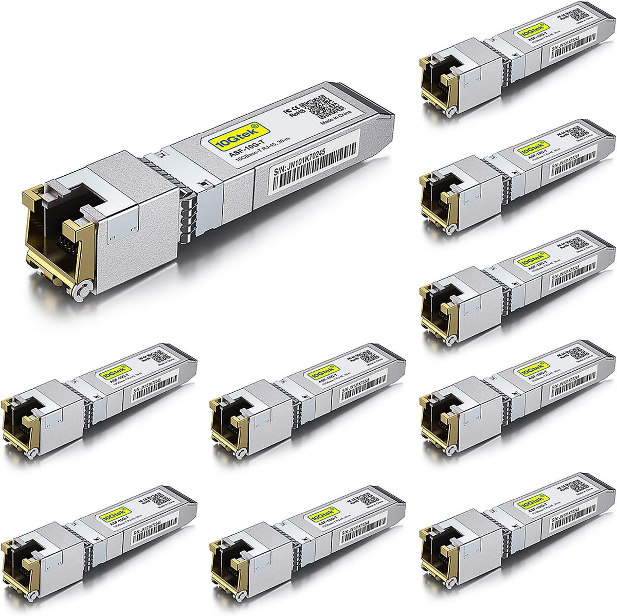 10GBase-T SFP+ Transceiver, RJ-45 SFP+ CAT.6a, up to 30 meters G8492