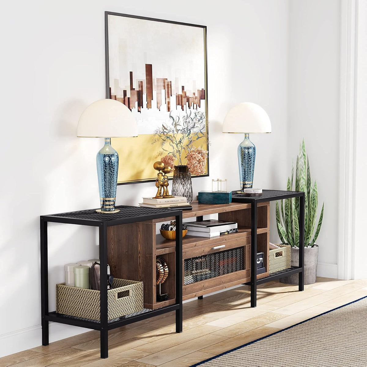 75 Inch TV Stand with Storage and Shelves M27902