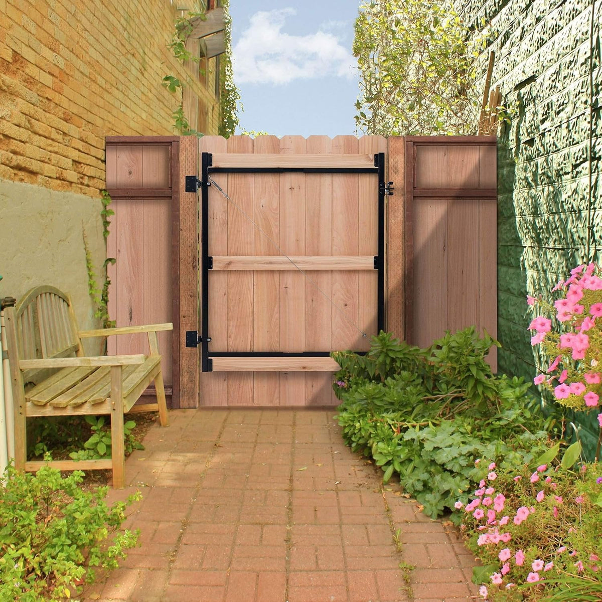 Steel Frame Gate Adjustable Building Kit, 60 to 96 Inches Wide and 6 Inches High, 3 Pack G255