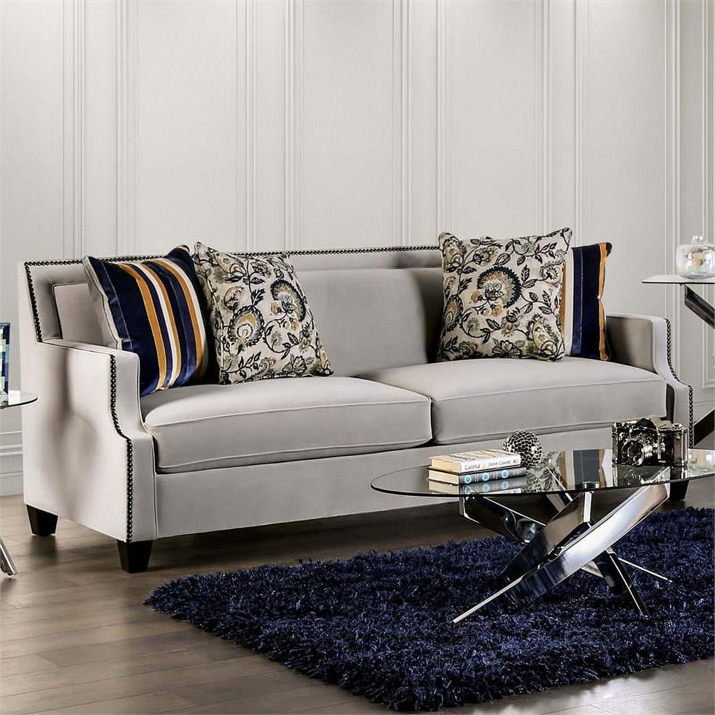 Light Gray 2-Piece Fabric Sofa Set E587336
