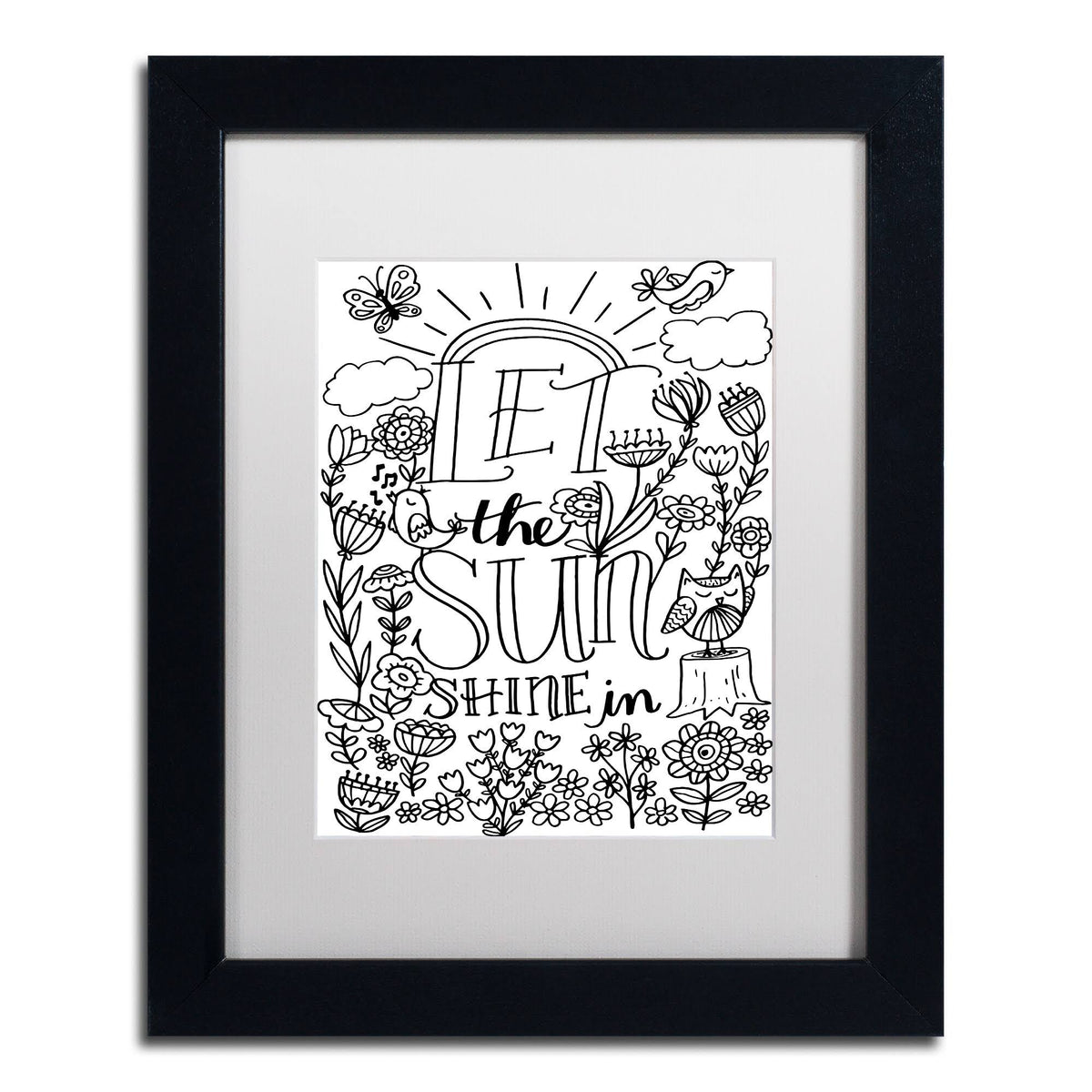 White Matte Black Frame 16x20-Inch Art Print V4412