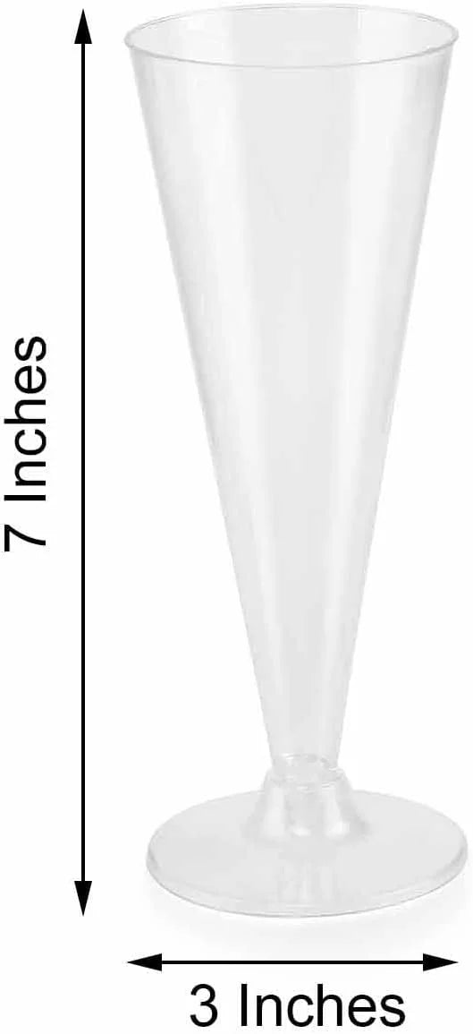 12 Oz Clear Disposable Plastic Champagne Flutes R6147