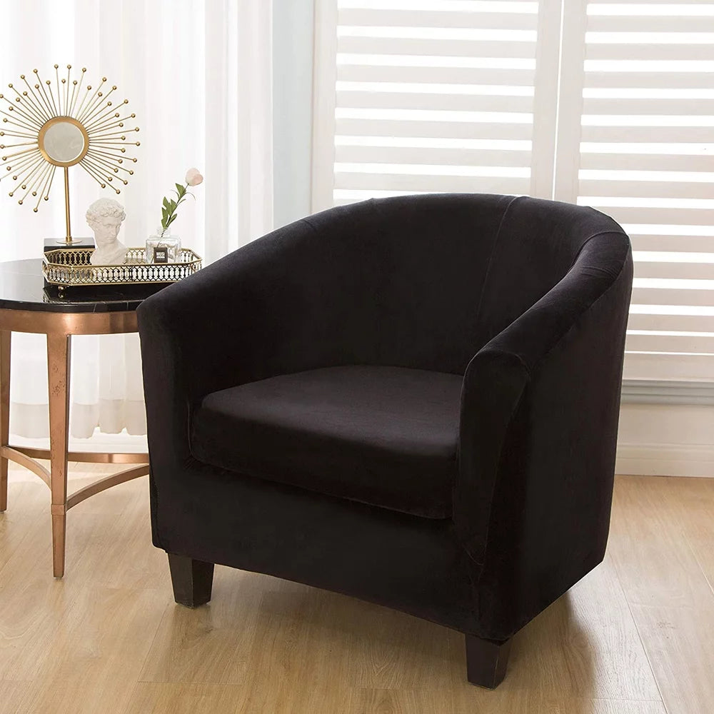 Velvet Tub Chair Covers 2-Piece F712372
