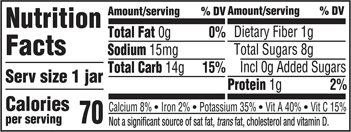 Sweet Potato Baby Food 4 oz Jar 10 Pack I6326