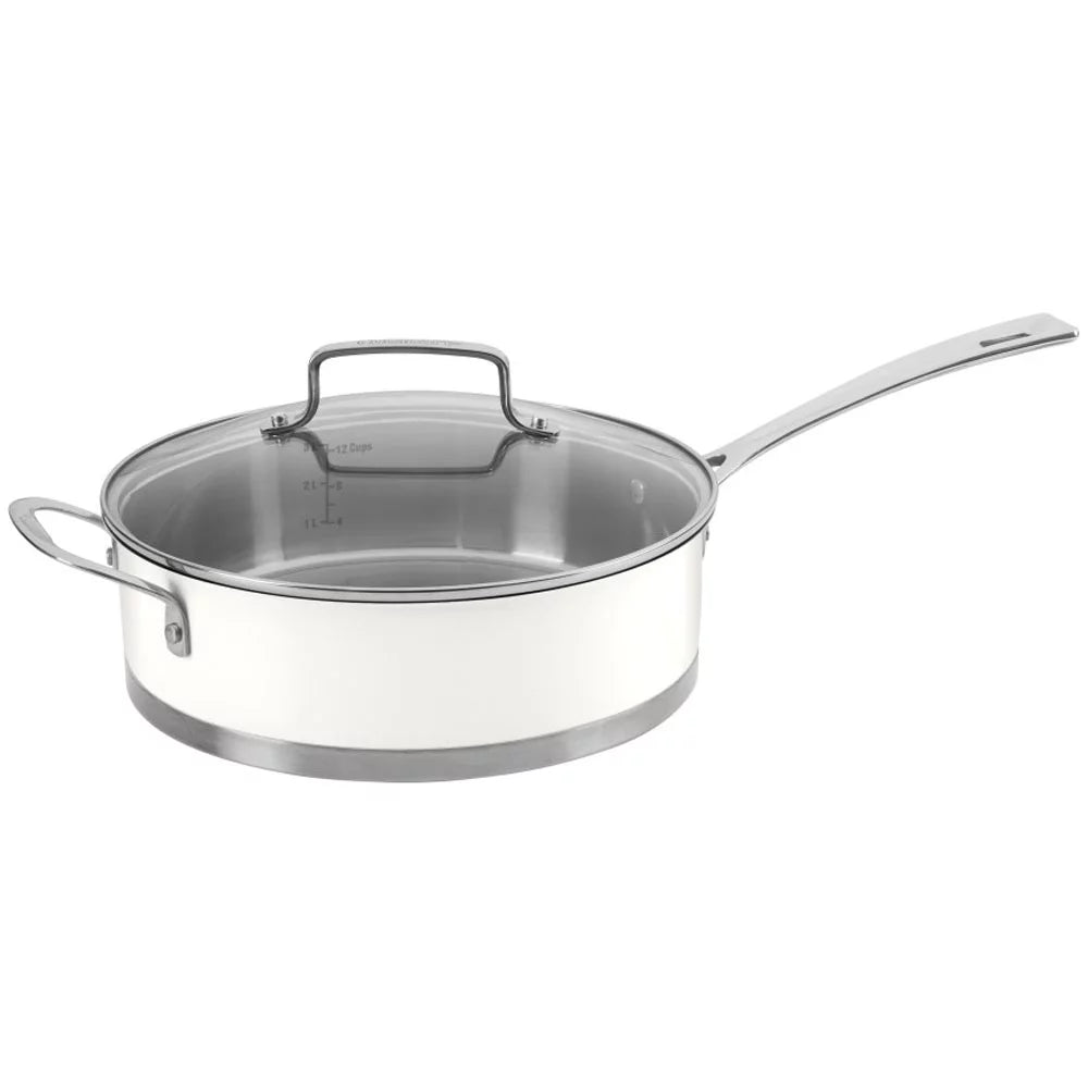 11-piece Matte White Cookware Set with Oven Mitt and Kitchen Timer R773904