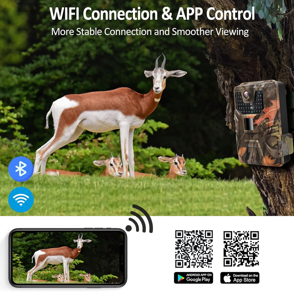 4K 30MP Wireless Bluetooth Wildlife Camera with 64GB Card M156735