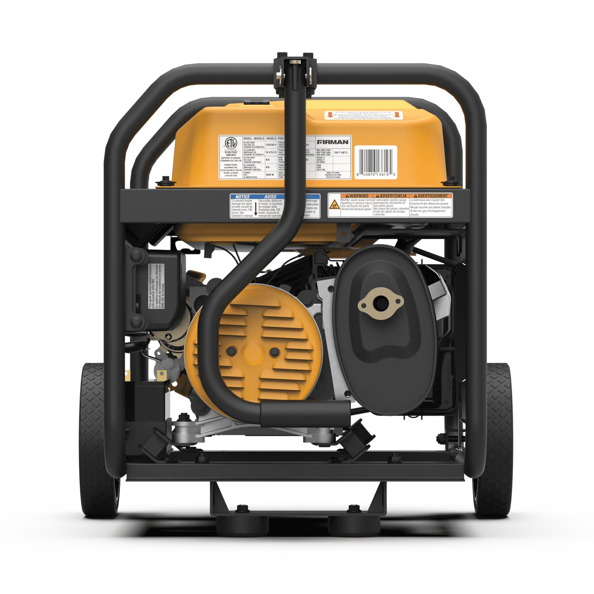 4550/3650 Watt 30A 120/240V Remote Start Gas Portable Generator With Wheel Kit P88727