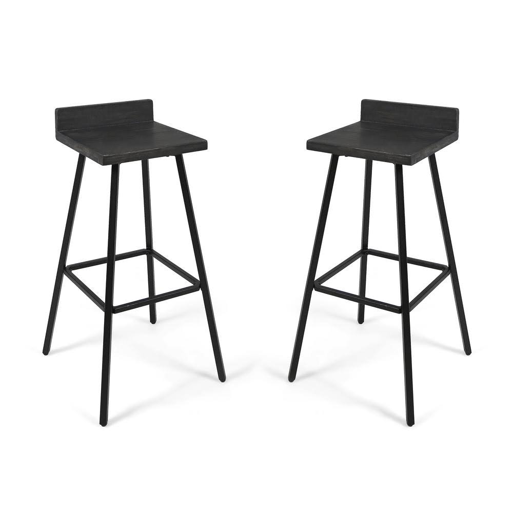 Set of 2 30 inch Acacia Wood Bar Stools T1238