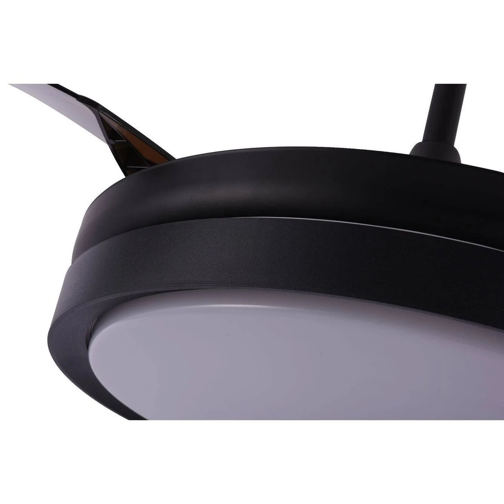 Retractable Metal LED Ceiling Fan with Remote - 42 Inches White N96797