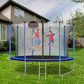 10ft Outdoor Trampoline with Enclosure and Basketball Hoop T253
