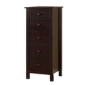 Espresso Wood 5-Drawer Accent Chest T36809