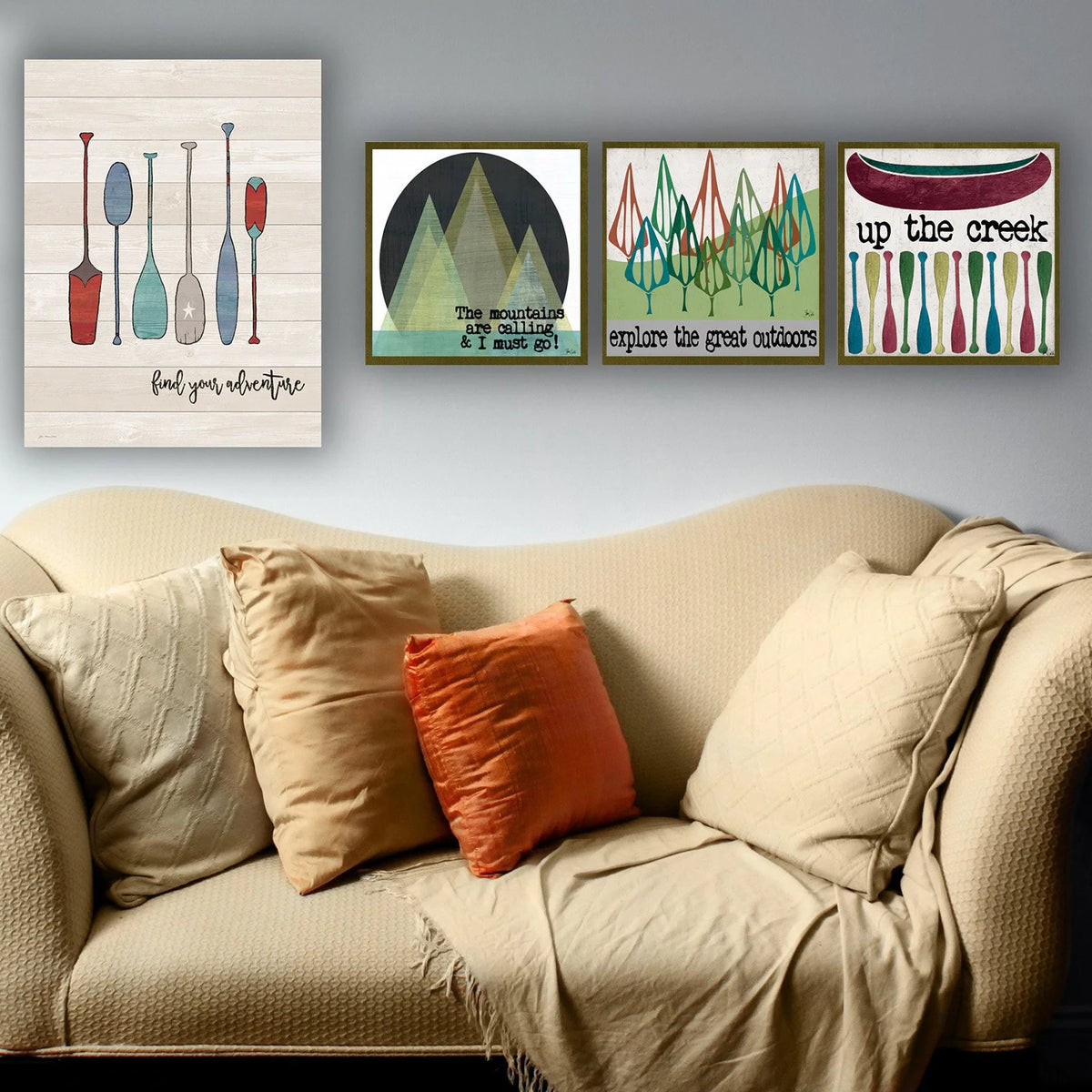 Find Your Adventure Canoe Paddles Wall Art O273626