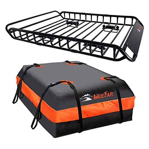 Folding Hitch Mount Cargo Carrier Basket 60" X 20" X 6" with Waterproof Cargo Bag U6716