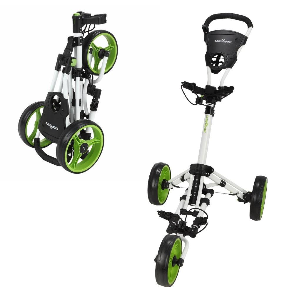 White Green Folding Golf Push Cart L309