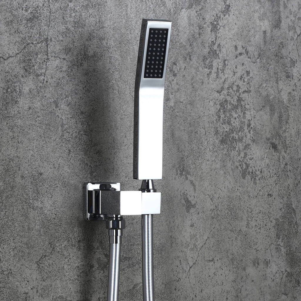 10x22 Rain Shower Head Handheld Shower Combo Set in Chrome Y870