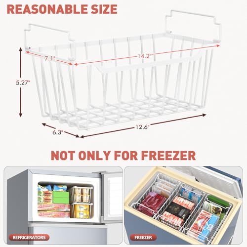 4 Pack Stackable Freezer Organizer Bins with Foldable Handle O6182