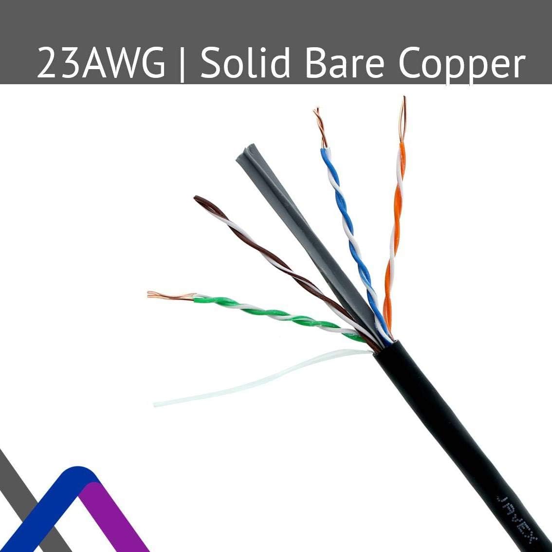 1000 Feet Black Outdoor UTP Ethernet Bulk Cable G1833