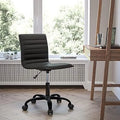 White Ribbed Swivel Office Chair G936015