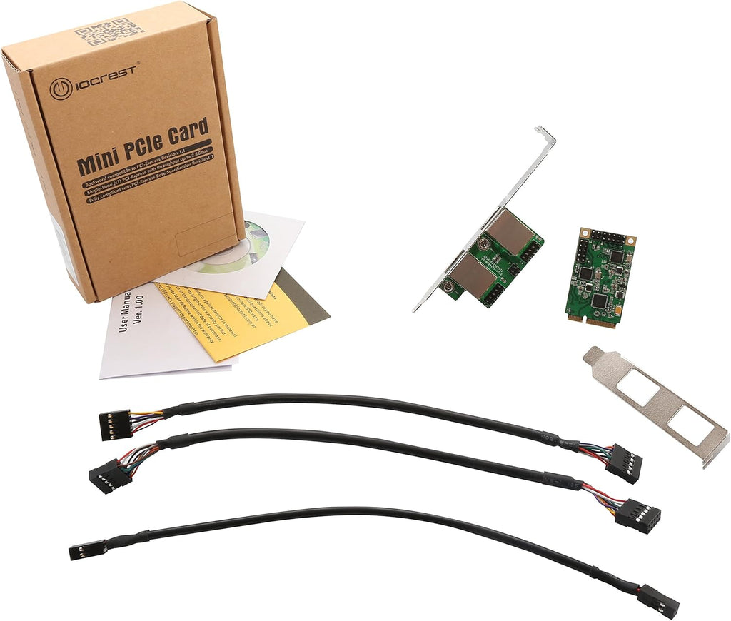 2 Port Gigabit Ethernet PCI-e x1 Network Interface Card Pack of 2 J4796