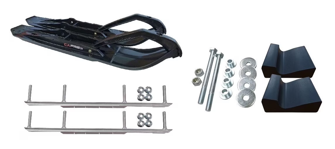Black XCS Snowmobile Skis with 7.5" Shaper Bars Complete Kit A811513