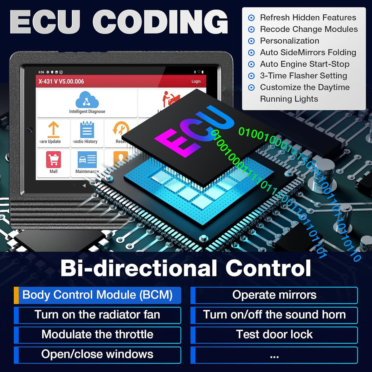 Bi-Directional Car Diagnostic Tool J632425