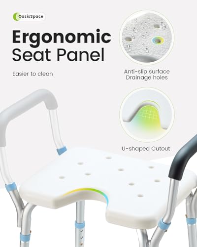 Heavy Duty Shower Chair with Back and Arms 300lb M5730