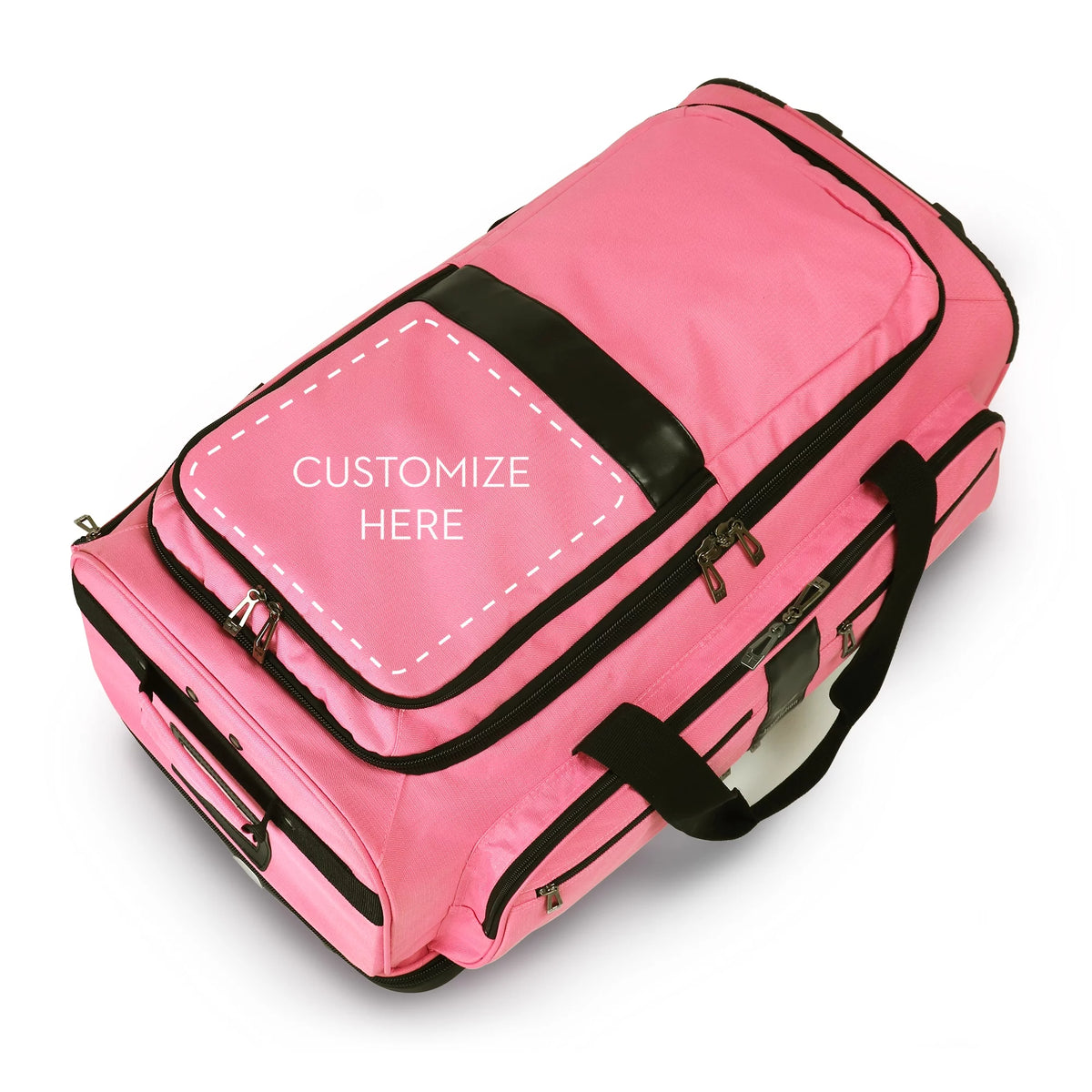 Pink/Black 28 inch Collapsible Duffel with Wheels Q84888