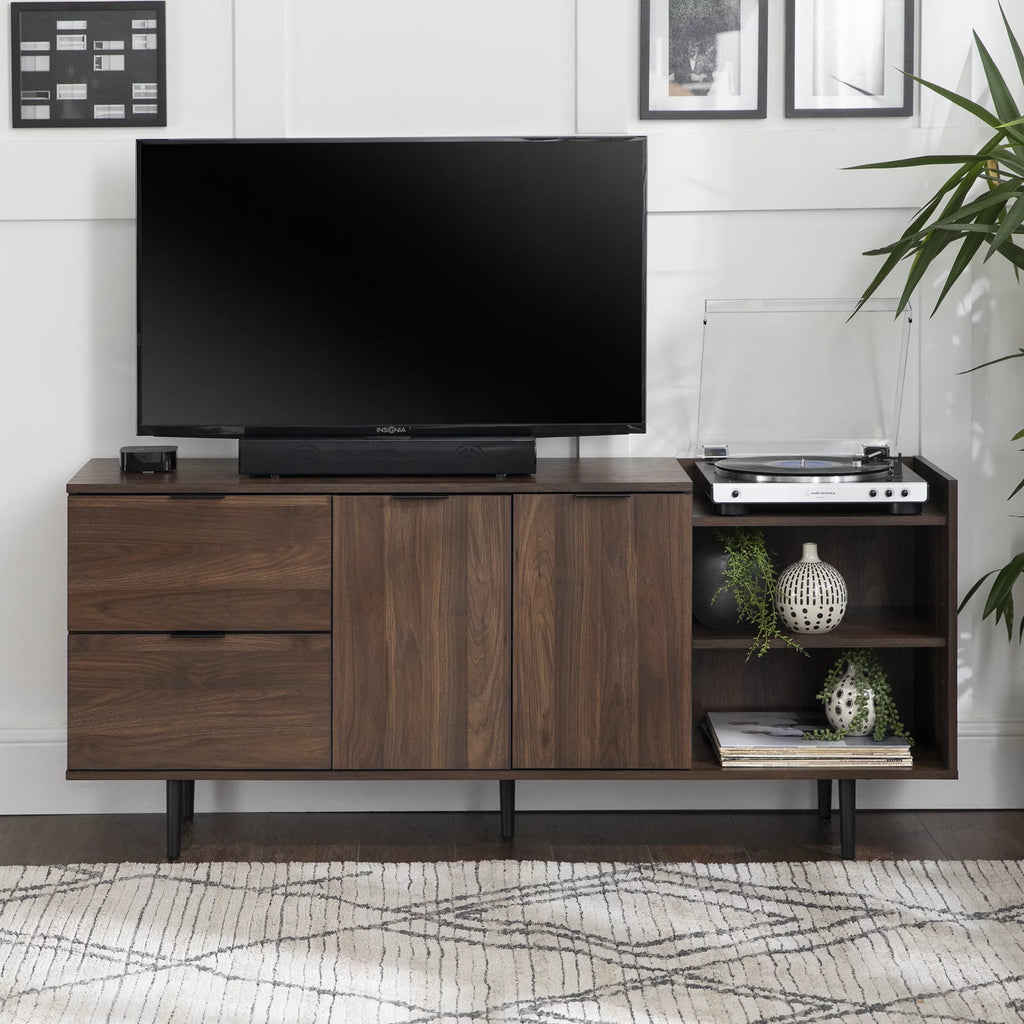 Dark Walnut Modern TV Stand P13792