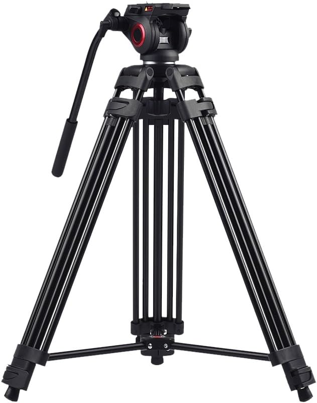 Heavy Duty Aluminum Fluid Head Video Tripod with Ground Spreader E3036