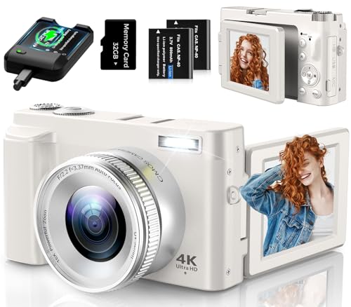 48MP 4K Digital Camera with 16X Zoom and Flip Screen Q1443