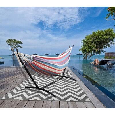 2 Person Double Hammock with 9 ft Steel Stand and Carrying Case X4040