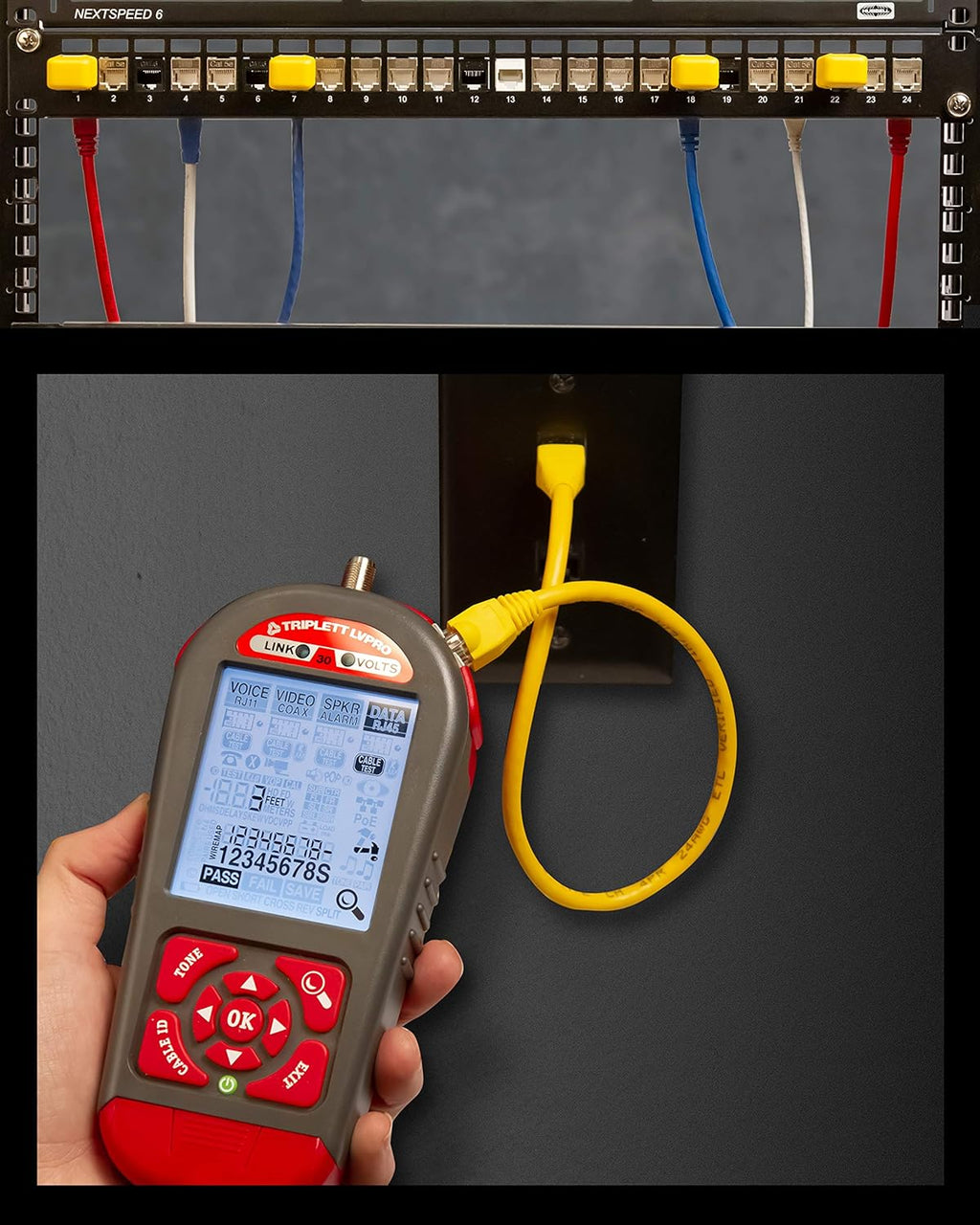 Network Cable Tester with 8 RJ45 Smart Remotes P5942