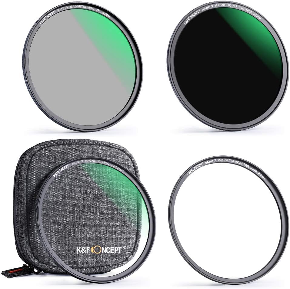 82mm Magnetic Lens Filter Kit MCUV CPL Neutral Density ND1000 Multi-Coated Optical Glass A9109