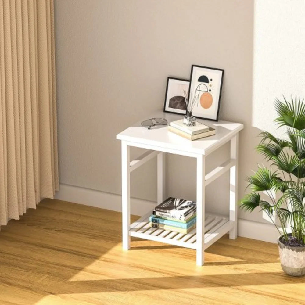 White Bamboo Nightstand E2227