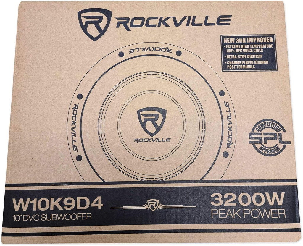 10" 6400 Watt Car Subwoofers with Sealed Sub Box Enclosure Y5823