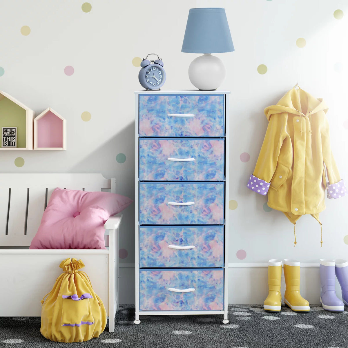 Fabric Dresser 5 Drawer W7495