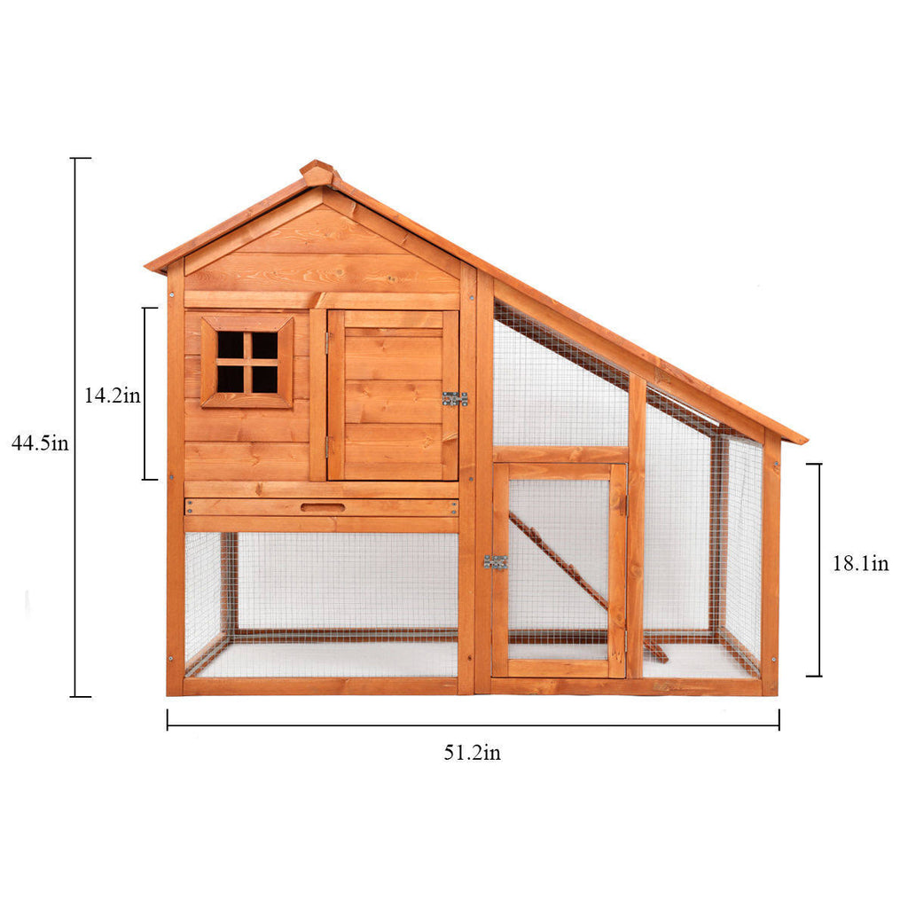 Wooden Chicken Coop Rabbit Hutch Pet Cage C613956