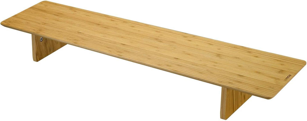 Large Bamboo Wood Dual Monitor Stand Riser Pack of 2 W81807
