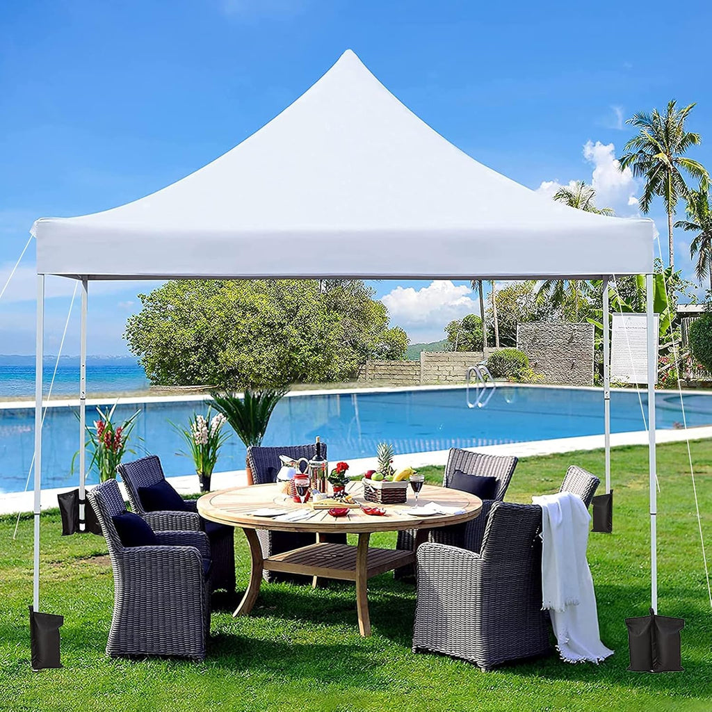 White Pop up Canopy Tent with Wheeled Bag N598495