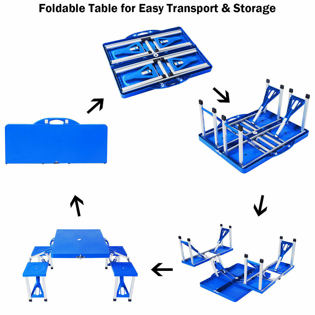 Folding Camping Table and Bench Set I1537
