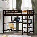 Twin Loft Bed with Bookcase N268
