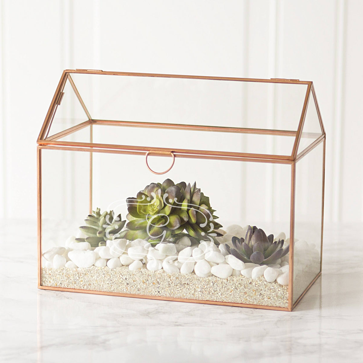 Personalized Glass Terrarium Gift Card Holder U9216