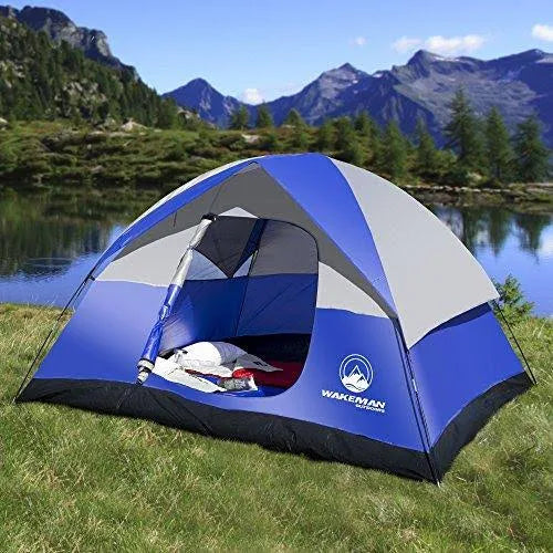 Water Resistant 6 Person Dome Tent with Carry Bag - Blue Z86848