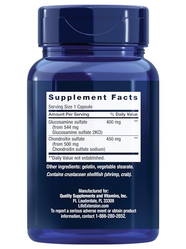 Glucosamine/Chondroitin Capsules, non-GMO, gluten-free, 100 capsules M942448