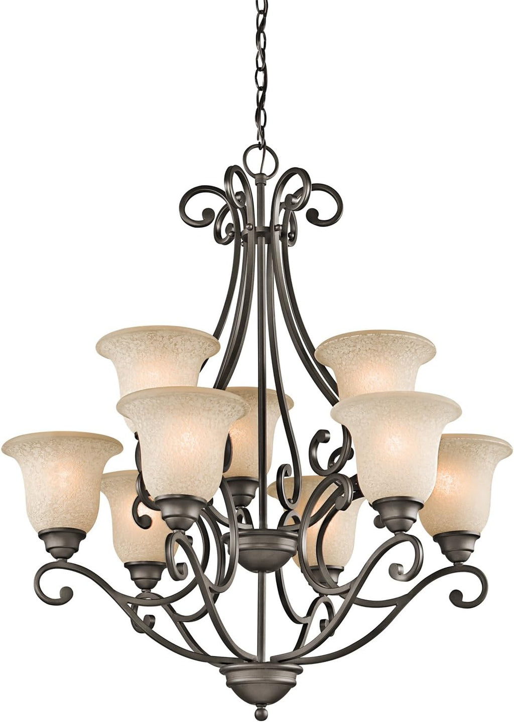 9 Light Two Tier Chandelier T8994