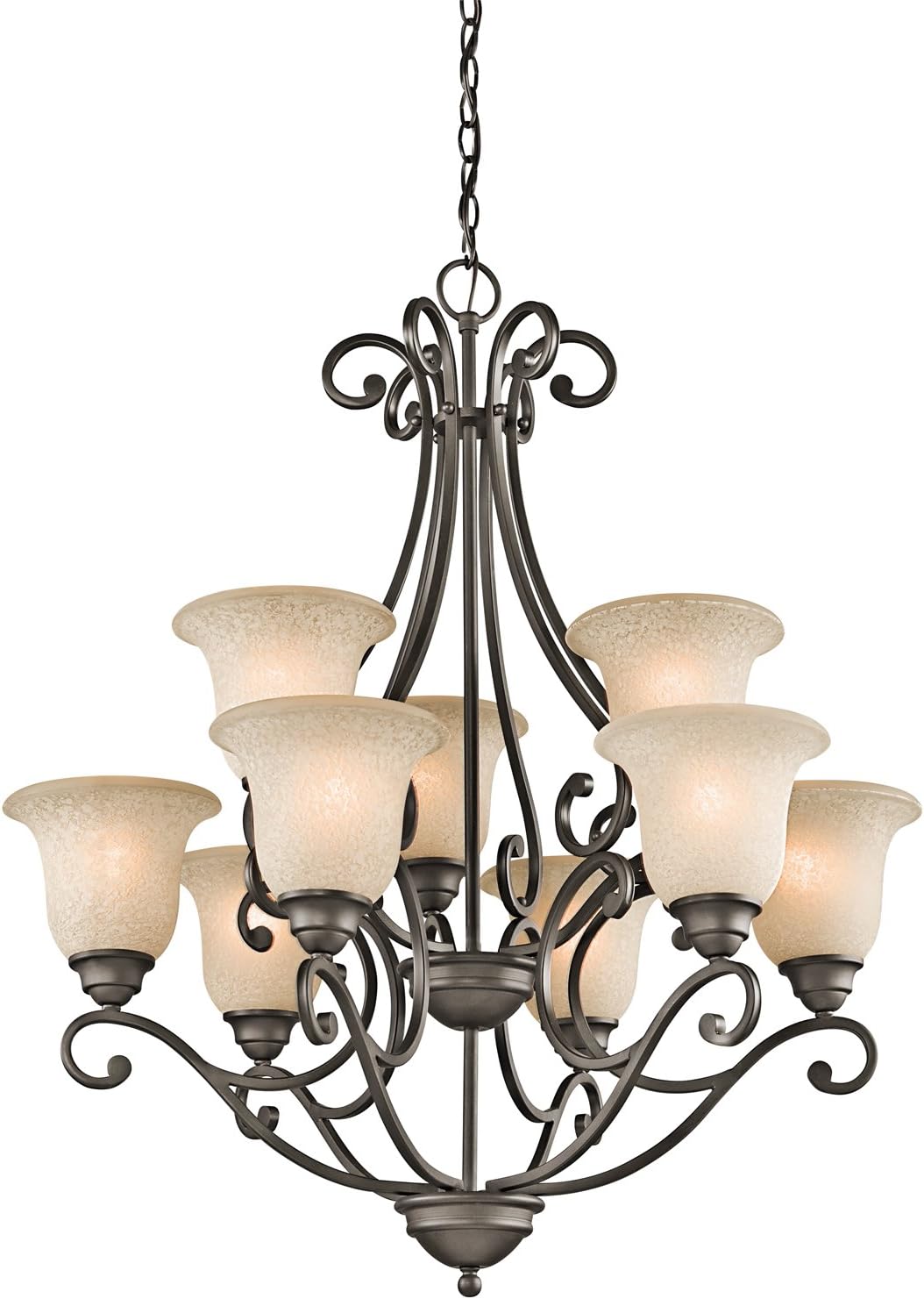 9 Light Two Tier Chandelier T8994