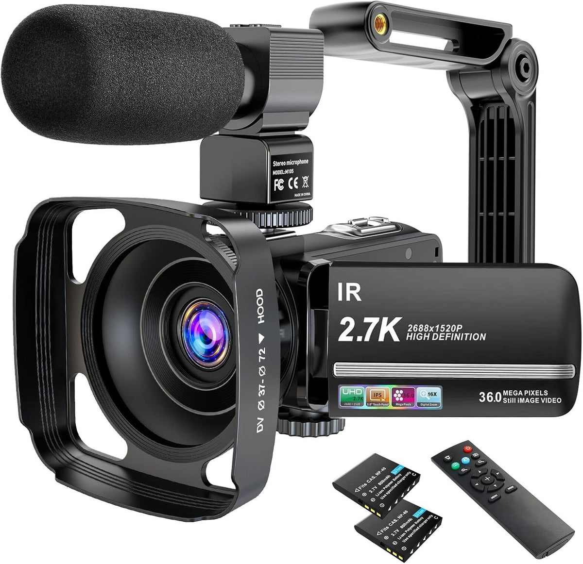 2.7K Ultra HD Digital Video Camera with Microphone W89978