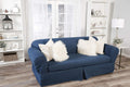 Blue Cotton Denim Sofa Slipcover Y772