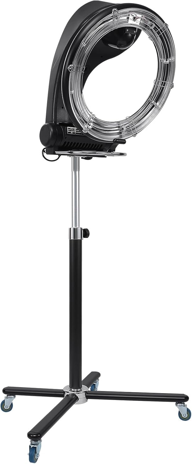 3 in 1 Professional Orbiting Hair Dryer Hair Color Processor, 110V 950W Adjustable Height Standing Salon Hair Dryers on Wheels Black P153