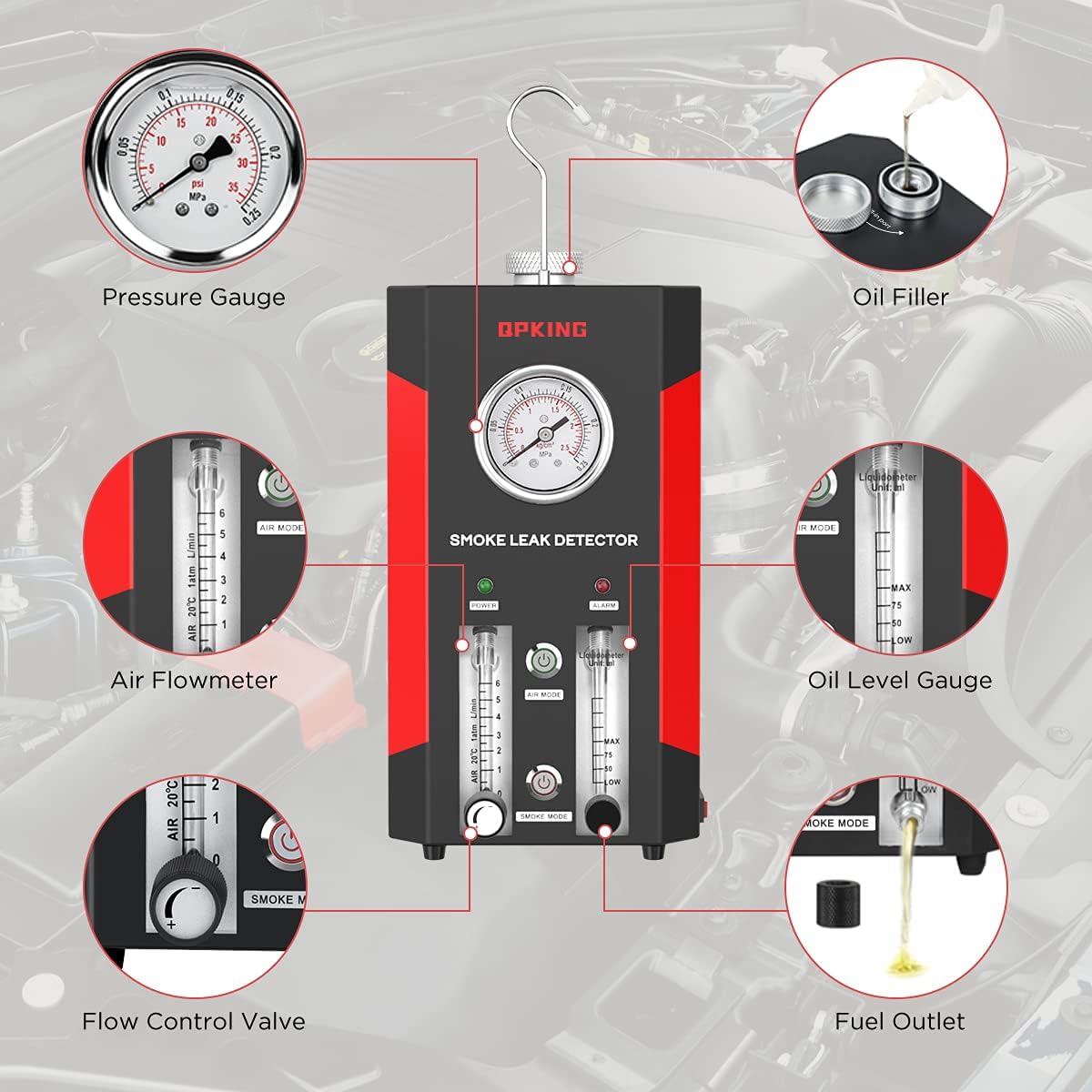 Automotive Smoke Leak Tester Detector I9377